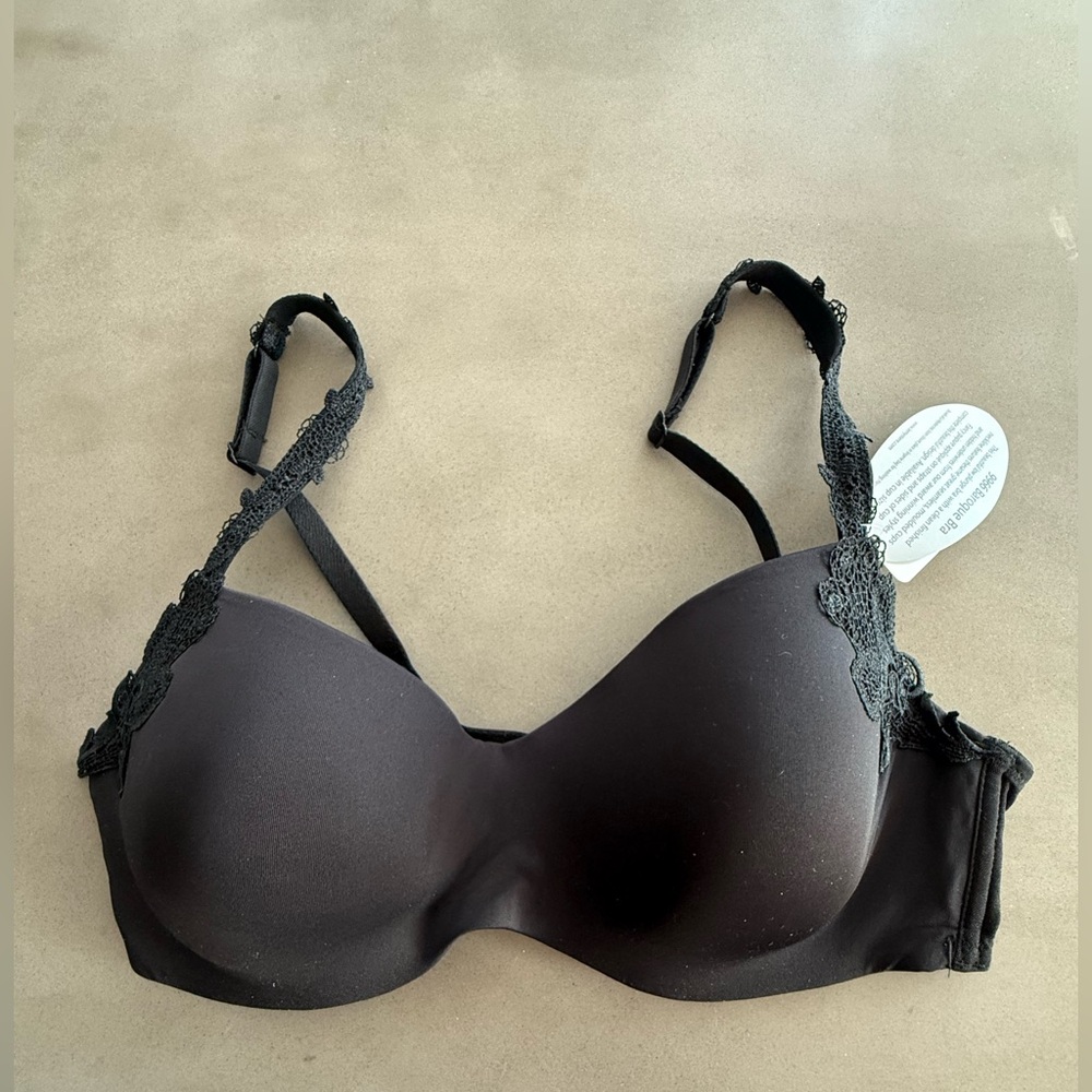 BNWT Le Mystère Tisha Baroque bra 36C - Black